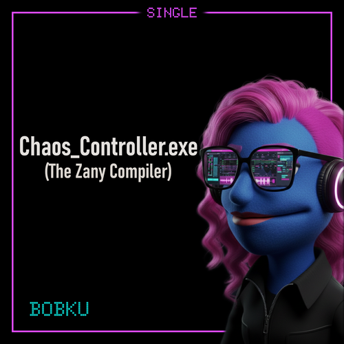 Cover art for Bobku’s track Chaos_Controller.exe, subtitled The Zany Compiler.